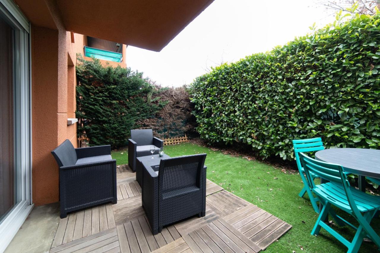 My Cozy Flat Blagnac - T2 - Free Parking - Terrasse - Jardin Apartment Bagian luar foto