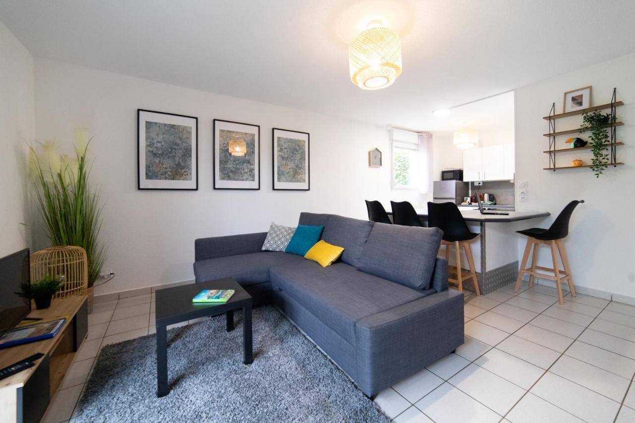 My Cozy Flat Blagnac - T2 - Free Parking - Terrasse - Jardin Apartment Bagian luar foto